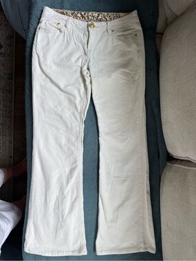 ‘Grane’ Cream Corduroy Bootcut Pants